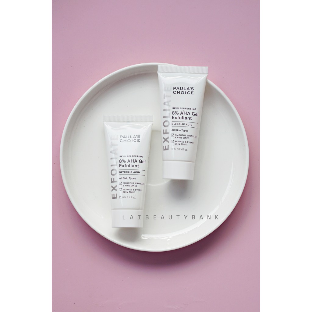 [15ml] Tẩy da chết hóa học AHA làm mịn, sáng da, chống già Paula's choice 8% AHA Gel